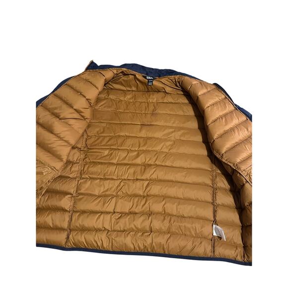 Eddie Bauer Puffer Jacket Mens XXL Navy Down 650 Packable Water Resistant Zip Up - Picture 6 of 8